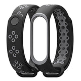LEMFO Smart Accessories For Xiaomi Mi Band 3 Strap Replacement Waterproof Anti-Lost Double Color Silicone Bracelet For Men Women