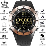 SMAEL New Men Smart Watch Pedometer Clock Fitness Bluetooth Phone Message Push Sports Healthy Waterproof Smartwatch Watches Male
