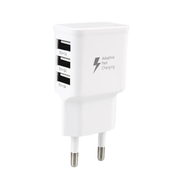 Portable Power Supply Power Adapter 3 USB Charger Wall Charger USB White for Smart Phone Charging Station USB Charger Adapter