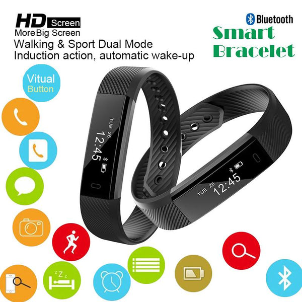 Smart Bracelet Bluetooth Headset Watch Wristband Oled Touchpad Sleep Monitor Heart Rate Band