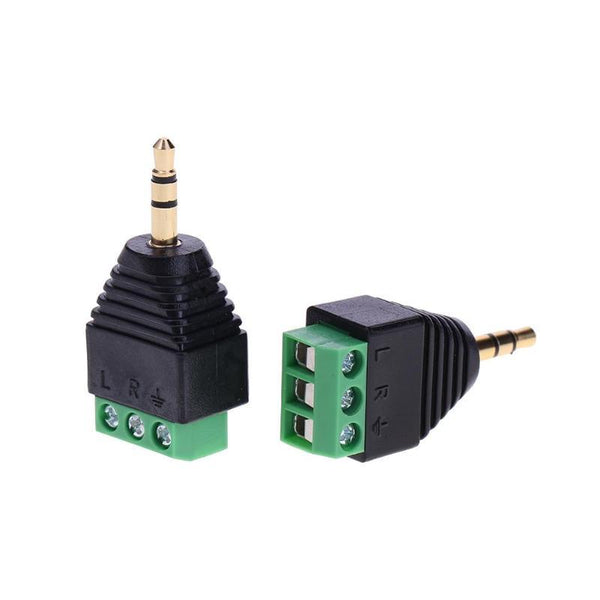 2pcs 3.5mm 1/8in 3-Pole Male Audio Jack Plug Stereo Headphone DIY Connectors  for Tablets MP4 Mobile Phone Headsets High Quality