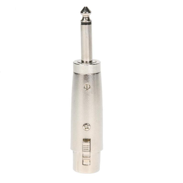 3pin XLR Female to 6.35mm Male Audio Connector Plug Nickel Plated Zinc Alloy Audio Converter Plugs for Microphone