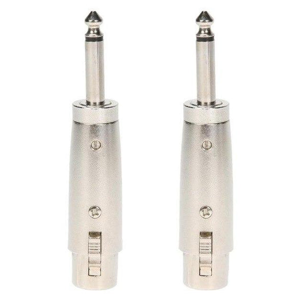 3pin XLR Female to 6.35mm Male Audio Connector Plug Nickel Plated Zinc Alloy Audio Converter Plugs for Microphone