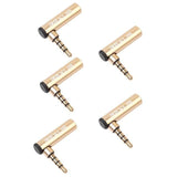 REXUS Gold Plated 3.5mm Male to Female 90 Degree Right Angled Adapter Audio Microphone Jack Stereo Plug Connector High Quality