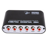 UK Plug SPDIF Coaxial DTS AC3 5.1 Audio DTS/AC-3 to 5.1 Analog Converter Adapter RCA output with USB Power Cable