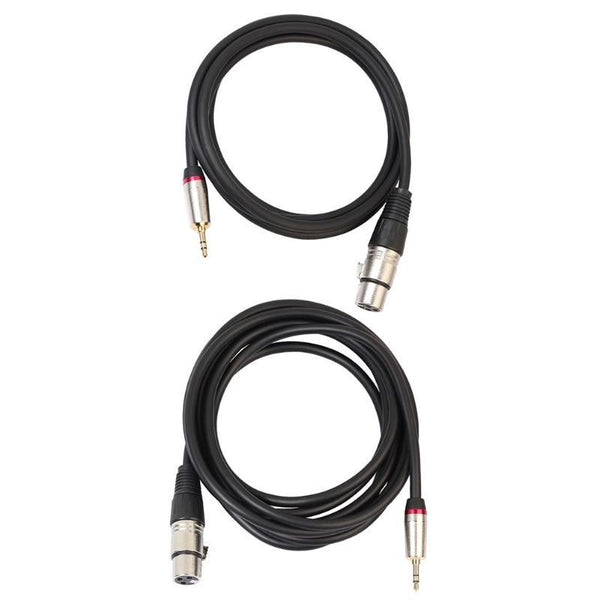 3Pin XLR Female to 3.5mm Male Audio Connecting Extension Cable Wire Metal Connector Cord for Microphone