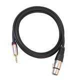 3Pin XLR Female to 3.5mm Male Audio Connecting Extension Cable Wire Metal Connector Cord for Microphone