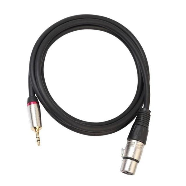 3Pin XLR Female to 3.5mm Male Audio Connecting Extension Cable Wire Metal Connector Cord for Microphone