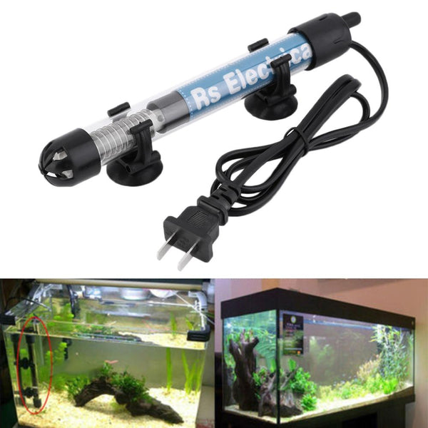 50W Aquariums Accessories Durable Submersible Heater Heating Rod for Aquarium Glass Fish Tank Temperature Adjustment