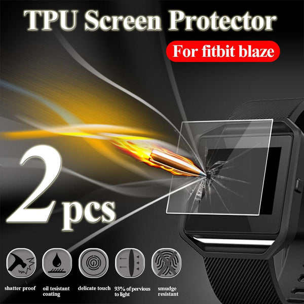 2PCS HD TPU Full-screen Explosion-proof Screen Protector Film For fitbit blaze Watch