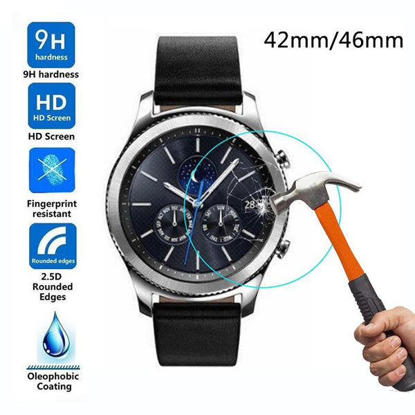Tempered Glass for Samsung Galaxy Watch 42mm Screen Protector Film for Samsung Watch 46mm bracelet wrist band Protective Glass