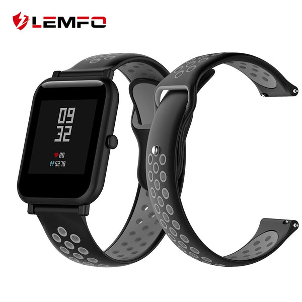 LEMFO Original Smart Watch Band For Xiaomi Amazfit Bip Strap Soft Sport Silicone Replacement Bracelet Huami Mi 20mm Wristband