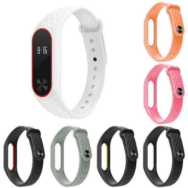 250mm Soft TPU Silicone Bracelet Strap Watch Band Wristband Replacement Smart Band Accessories for Xiaomi Mi Band 2 Smart Watch