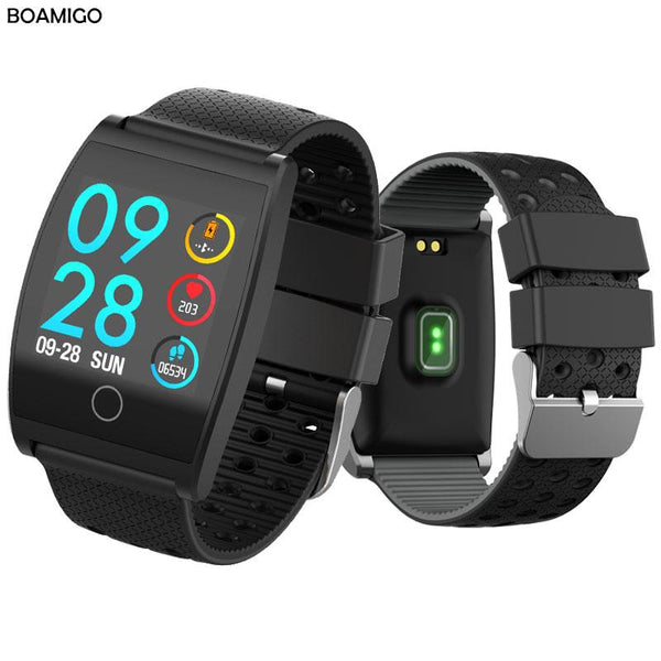 Bluetooth Smart Watch BOAMIGO Smartwatch For IOS Android Phone Call Remind Camera Calories Heart rate bracelet Wristband OLED