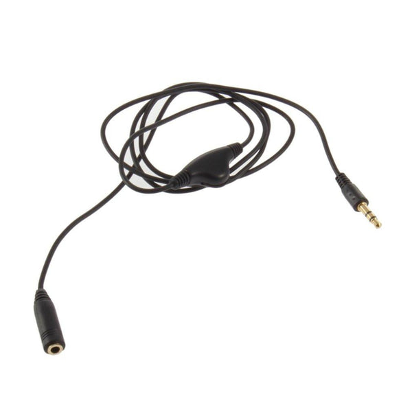 3.5mm M/F 1M Stereo Headphone Audio Extension Cord Cable with Volume Control
