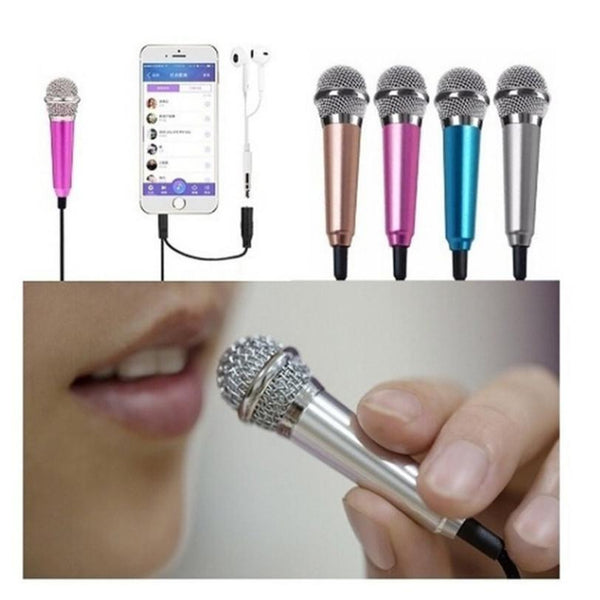 Portable Mini 3.5mm Stereo Mic Audio Microphone For Phone