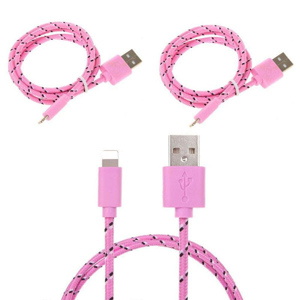 1m Braided USB 8Pin Lightning Data Sync Charger Charging Cable Cord For iOS10.2