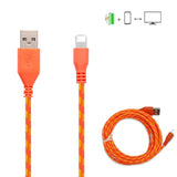 1m Braided USB 8Pin Lightning Data Sync Charger Charging Cable Cord For iOS10.2