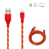 1m Braided USB 8Pin Lightning Data Sync Charger Charging Cable Cord For iOS10.2