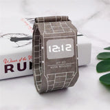 New Paper Watch Life Waterproof Paper Strap Magnetic Closure Buckle Ultra Light LED Personalized Digital Watch relogio feminino