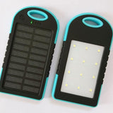 Outdoor Portable Dual USB Solar Power Bank Cases DIY Kit with LED Light
