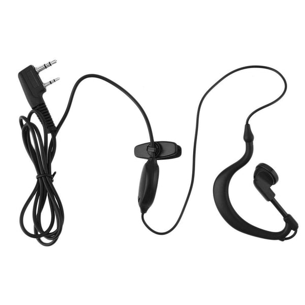 2 Pin Mic Headset Earpiece Ear Hook Earphone for Baofeng Radio UV 5R 888s