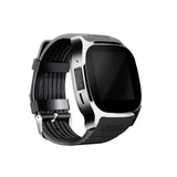 T8 Smart Watch Heart Rate Sleep Monitor Pedometer Sedentary Smart Wristband with Camera Touch Screen Sim Card Slot