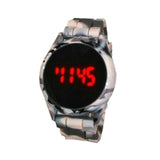 Band LED Watch Gel Touch Round New Silica Wrist Sports Unisex Screen