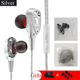 Portable HiFi In-ear Double Moving Circle Earphone  with Line Control