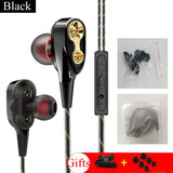 Portable HiFi In-ear Double Moving Circle Earphone  with Line Control