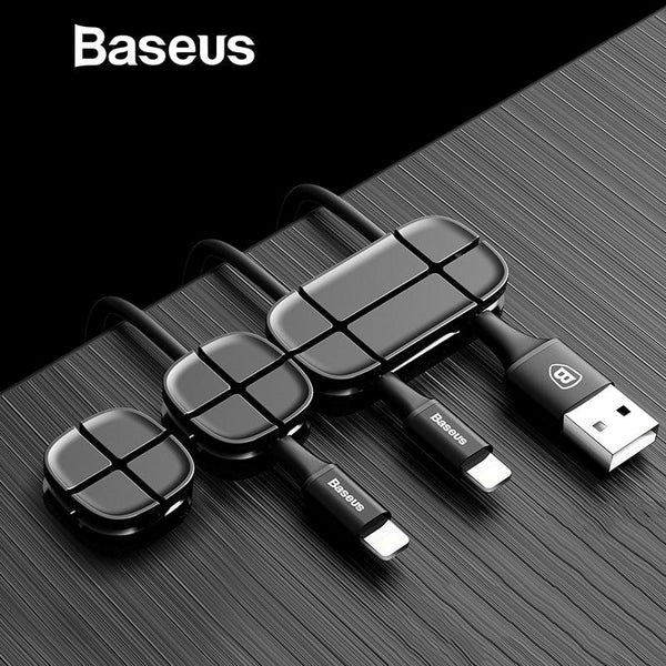 Baseus Mobile Phone Cable Clip For Car Desktop Tidy Charger Cable Organizer For Data Cable Digital Wire Charging Cable Winder
