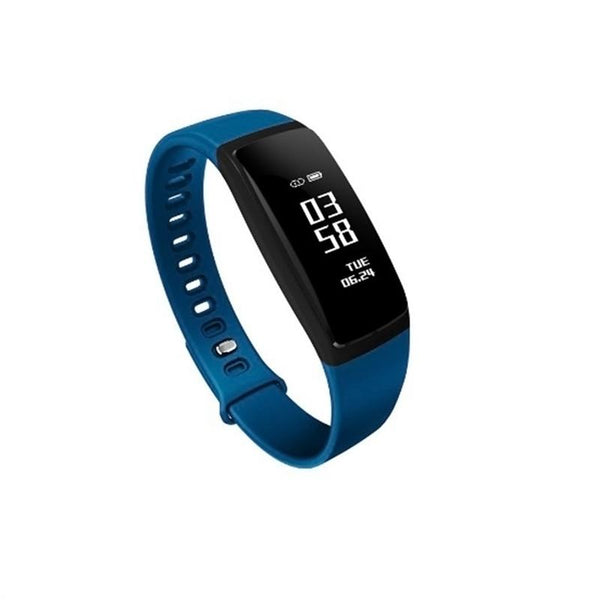 V07S Bluetooth Smartwatch Fitness Tracker Watch IP67 Waterproof Sleep Monitor Smart Bracelet with Intelligents Heart Rate Blood Pressure Monitor(Blue)