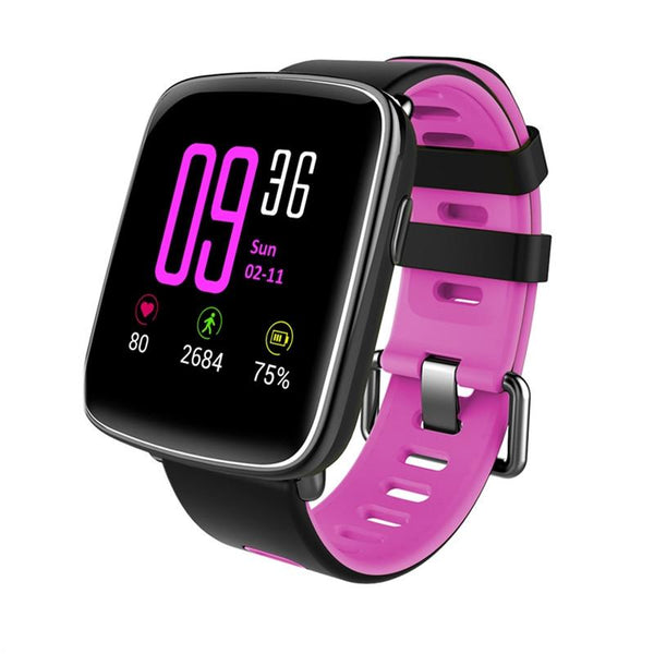 GV68 Sports Bluetooth Smart Watch IP68 Waterproof Fitness Watch with TouchScreen Heart Rate Monitor Sleep Monitor Pedometer SMS App Notice Alarm Clocks for Men Women(Pink)