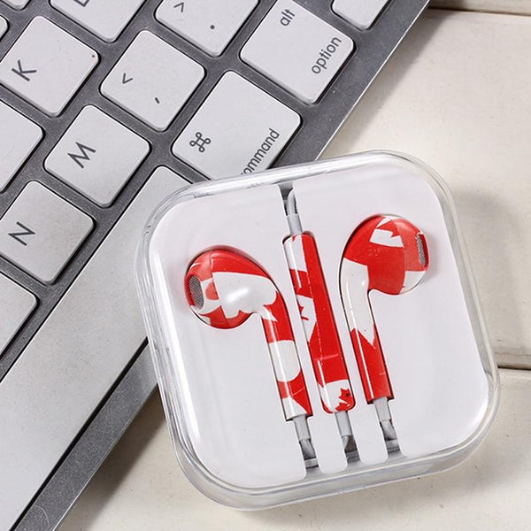 Painted wired  Headphone Earphone Headset Volume Control  For Mobile Phones