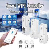 Wireless WiFi Temperature Humidity APP Remote Control Timing Socket Plug Wi-Fi Smart Home Switch Socket AC 90-250V High Quality