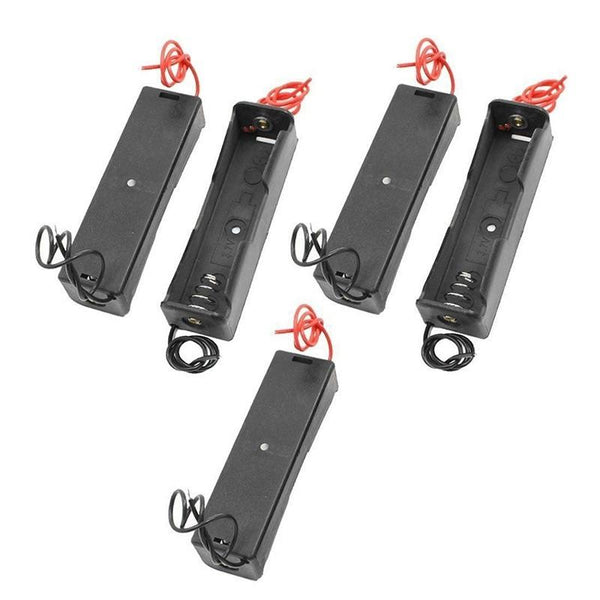 NEW!! 5pcs Black Battery Storage Box Case Holder for 3.7V18650x1 Batteries LW