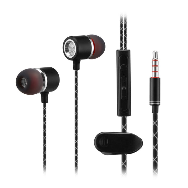 Powstro S1 Metal Earphone In-ear with Microphone Super Bass Headset Earbuds Earpiece Dual Color for Xiaomi Samsung Huawei Iphone