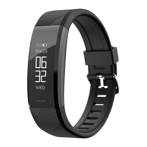 Cll Smart Bracelet Band Bluetooth 0.87 Inch OLED Screen Heart Rate Monitor Smart Watch Fitness Tracker IP67 Waterproof Pedometer Smartband (Black)