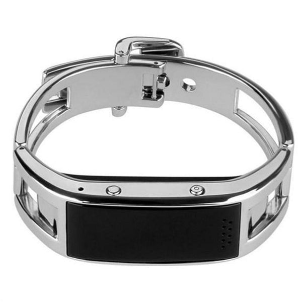 Womens Fashion Smart Watch Bluetooth Wristband Sleep Monitor Smart Bracelet (Sliver)