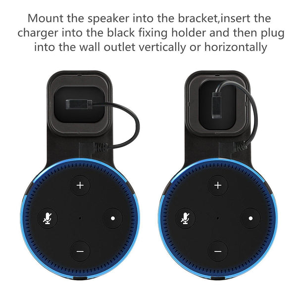 Smart Speaker Outlet Wall Mount Hanger Holder Stand Space Saving For Alexa Echo Dot 2nd Generation & Other Round Voice Assistant