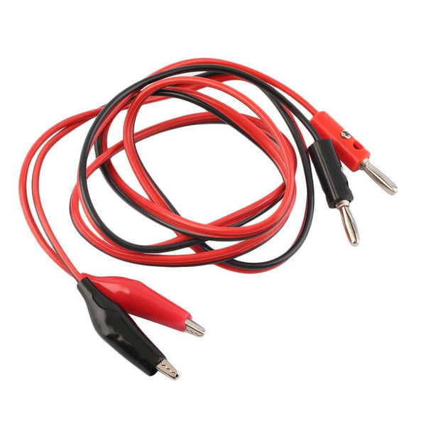 1M 4mm Banana Plug Probe Cable to Alligator Test Lead Clip for Multimeter