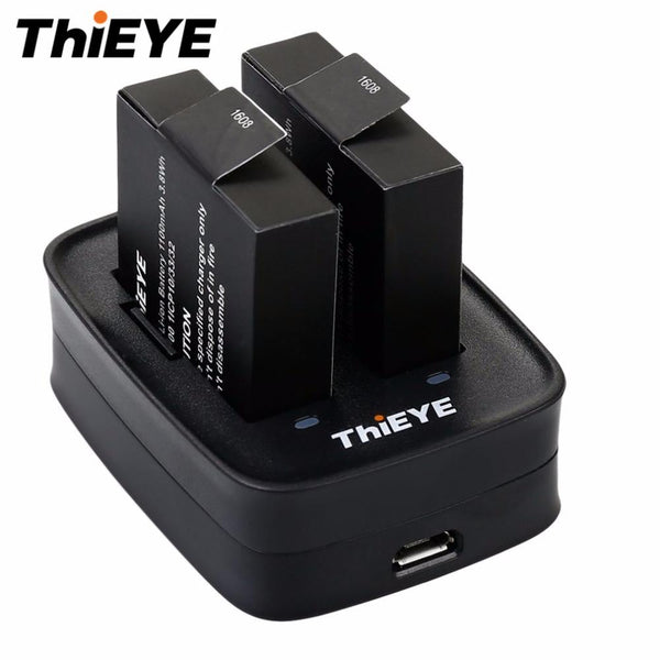 THIEYE Dual battery charger High-efficiency Double Charging Battery Charger for THIEYE T5e Action Camera