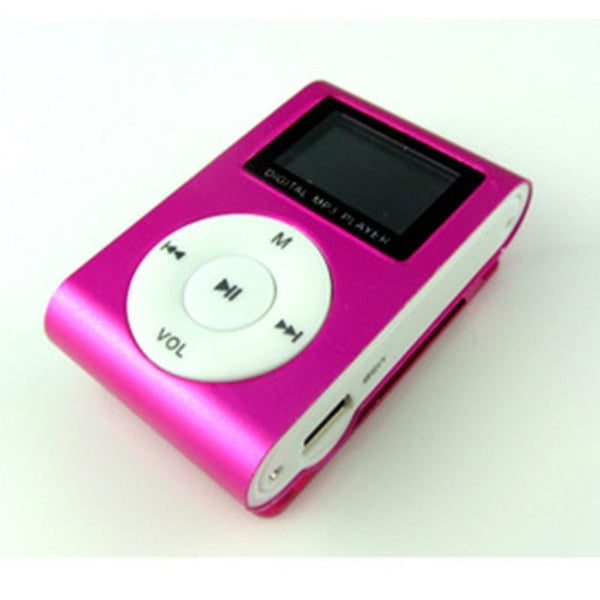 Portable LCD Screen Metal Mini Clip MP3 Player Support Micro TF/SD+ Earphone+USB