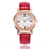 MINHIN Women Smart Watches Ladies Casual Dress Leather Quartz Wrist Watch Quicksand Jewelry Roman Numerals Rose Gold Watch
