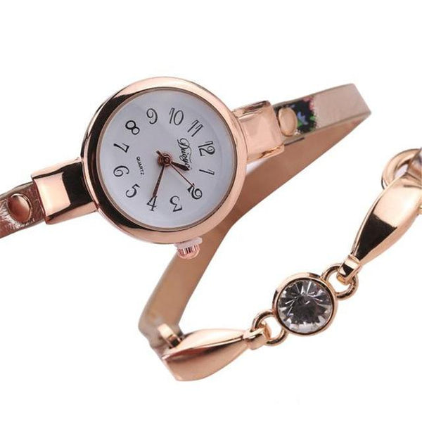 New Fashion Ladies Watch Women Diamond Wrap Around Leatheroid Quartz Wrist Watch Bracelet wristwatch erkek kol saati