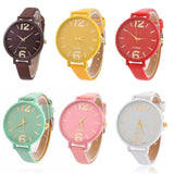 FUNIQUE Watch Christmas Gfits Women Leather Candy Color Watch Wrist Watch Fashion Accessories Buckle No Waterproof Simple Smart