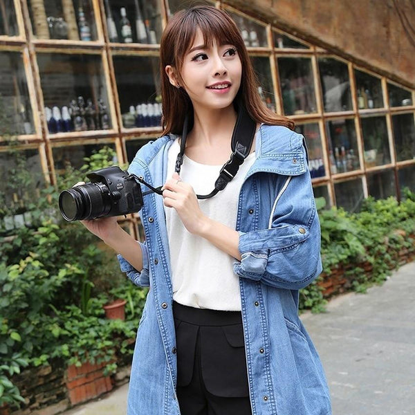 1 x Black Quick Rapid Shoulder Sling Belt Neck Strap Camera DSLR