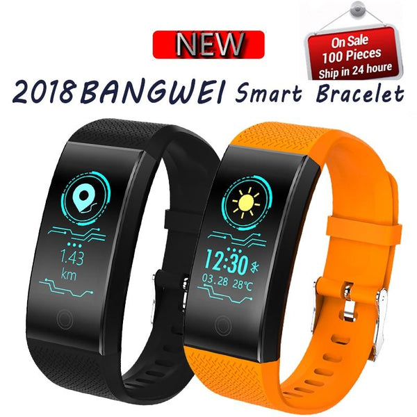 BANGWEI Multifunction Sport SmartWatch Men Bracelet Wristband Bluetooth Sleep Heart rate Monitoring LED Smart touch screen Clock