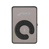 3.5mm Mirror Clip USB Button Switch Digital MP3 Player Support TF Card Memory