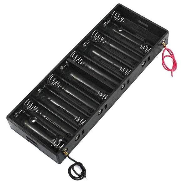 Plastic Shell Batteries Holder Box for 10 X 1.5V AA Battery